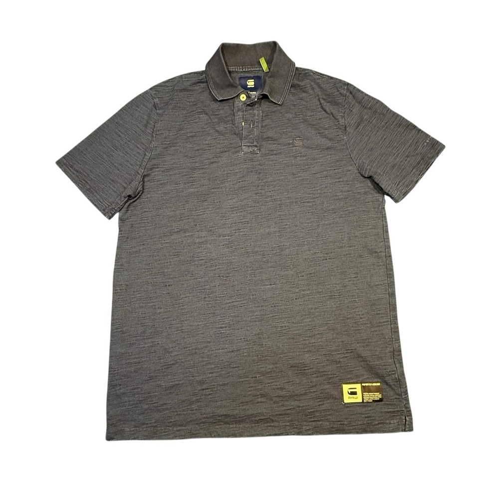 G-Star Raw Men's Navy Polo Shirt in Large